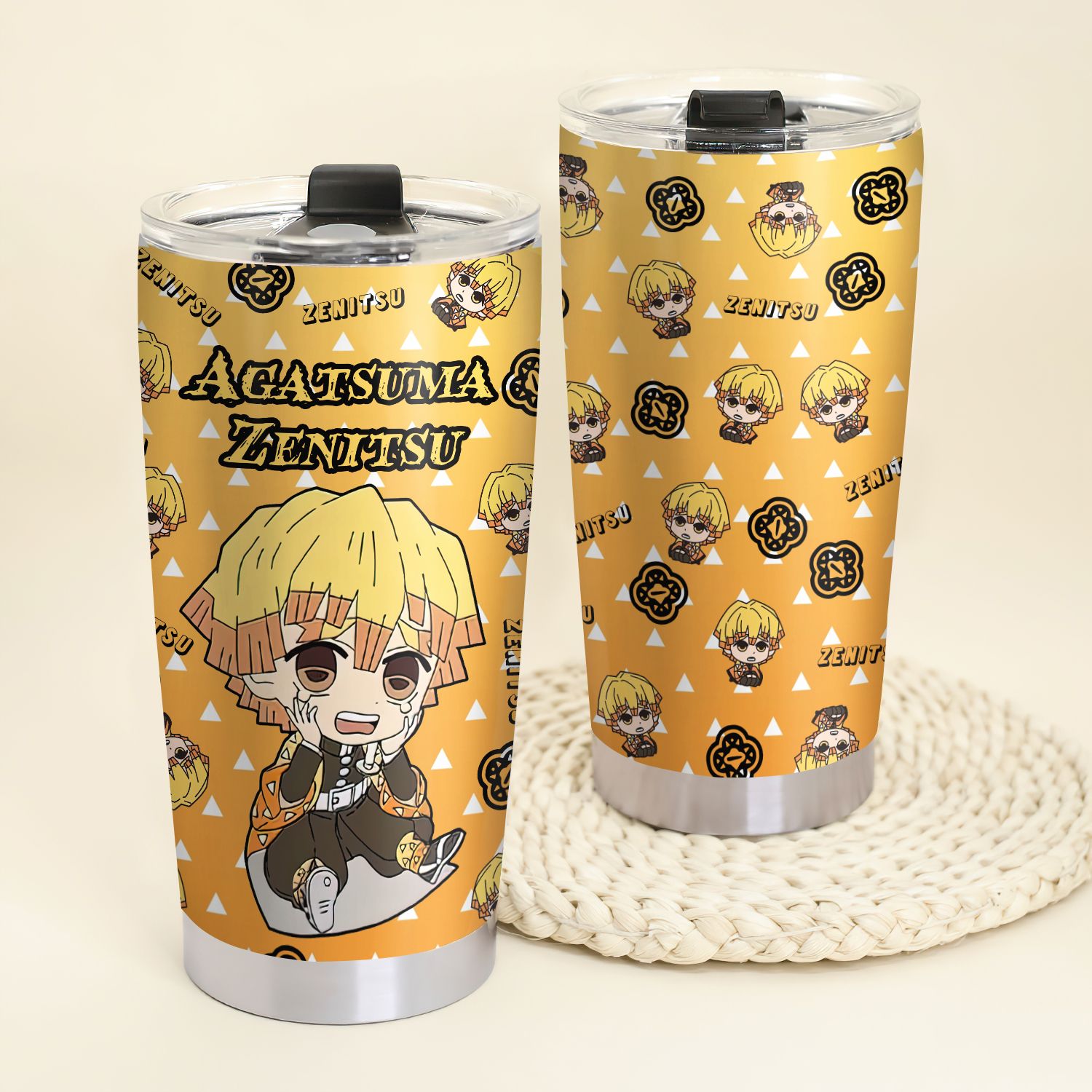 Nhân vật Chibi Thanh Gươm Diệt Quỷ Demon Slayers Anime Cốc giữ nhiệt 600ml In tên, hình ảnh theo yêu cầu