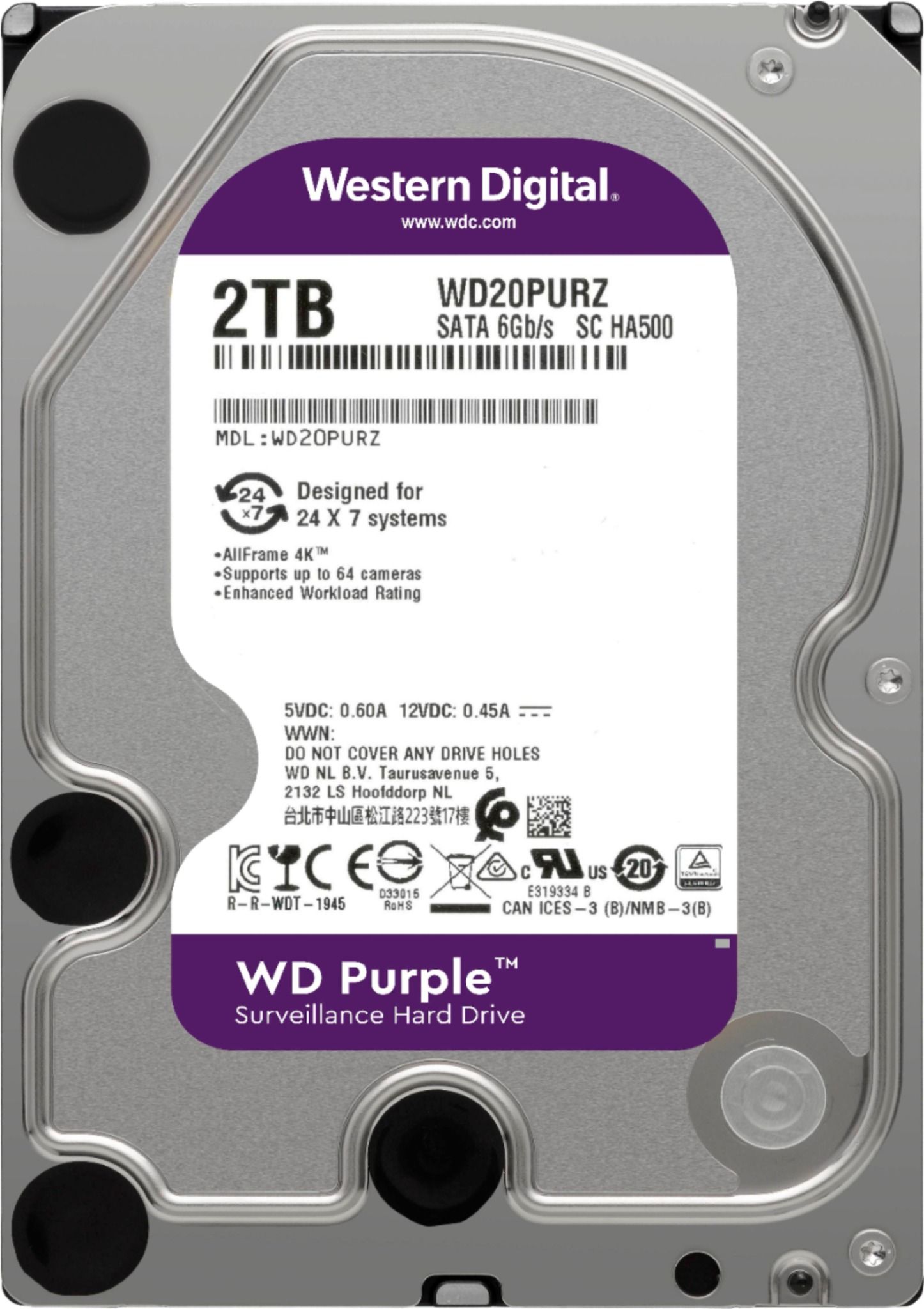 Ổ Cứng HDD 2000GB WD Purple chuyên CAMERA CTY- Bảo hành 24 tháng