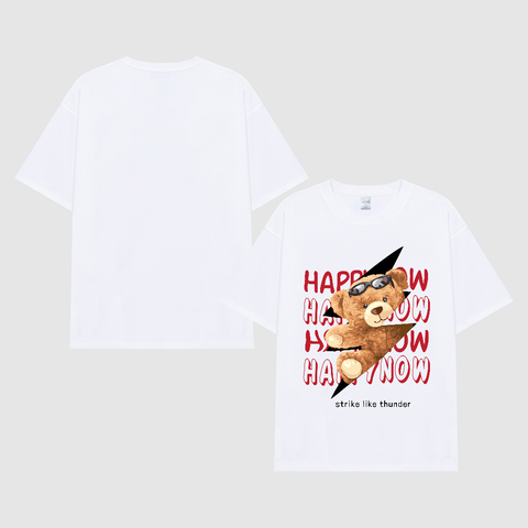 Áo Thun - NhiStore - teddy Thunder - Tee - White