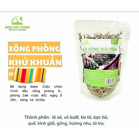 FreeShip Lá Xông Thảo Dược Giải Cảm Highland Herbs Gói 60g Gói Thảo Dược Xông Khỏe Giải Nghẹt Mũi