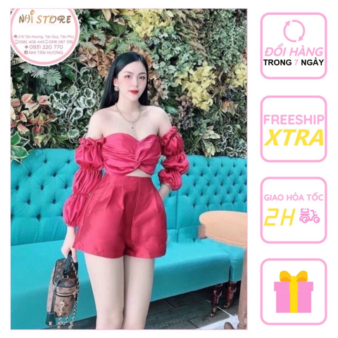 Quần Short Nữ NHISTORE -Quần Short Lưng Cao Xếp Ly Có Túi Thời Trang Freesize Dưới 57kg