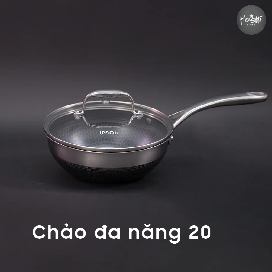 CHẢO XÀO ĐA NĂNG INOX CHỐNG DÍNH - SIZE 20CM