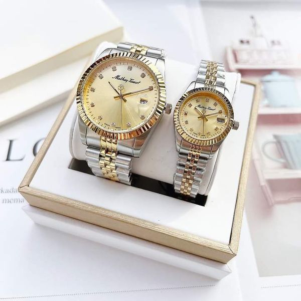  Đồng hồ đôi Tissot Rolly II Crystal Gold H710BDI 