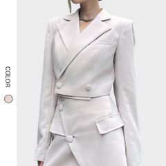 Áo blazer nữ Wendy Blazer SMI012 dài tay dáng ngắn, chất liệu dày dặn, có độn vai - Uni By Heart