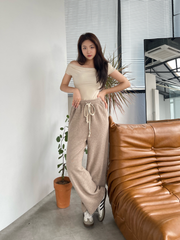 Quần len lông Classy Wide Leg QD021 cạp chun co giãn, ống rộng, kiểu dáng suông đứng - Uni By Heart