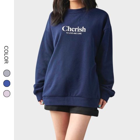 Áo nỉ sweater Cherish AN002 form dáng rộng, chất liệu dày dặn - Uni By Heart