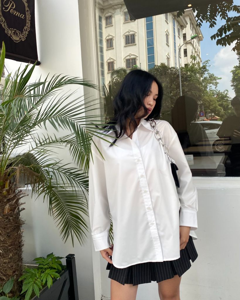 Áo sơ mi Mia Shirt SMI011 thiết kế đuôi tôm, chất liệu mềm mịn - Uni by heart