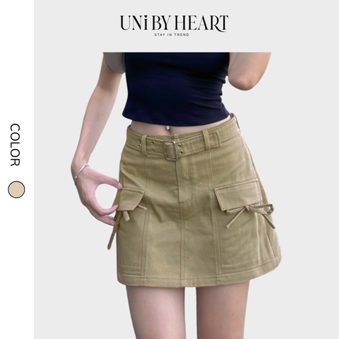 Quần shorts Jena Skort QS016 thiết kế túi hộp, chất liệu kaki dày dặn, trẻ trung - Uni By Heart