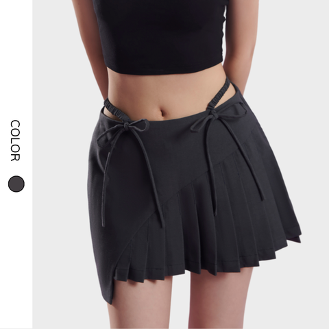 Chân váy ngắn Zella Skirt CV025 phối xếp ly, dây buộc nơ thiết kế hiện đại - Uni By Heart