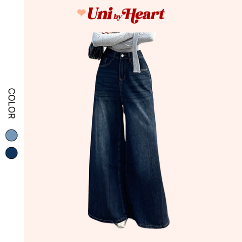 Quần ống siêu rộng Vintage Wide Leg QB001 cạp cao, dáng rộng - Uni By Heart