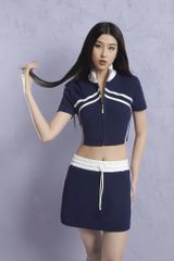 Áo polo croptop thể thao Jessi Top AP001 chất liệu bo gân, thiết kế khóa kéo - Uni By Heart