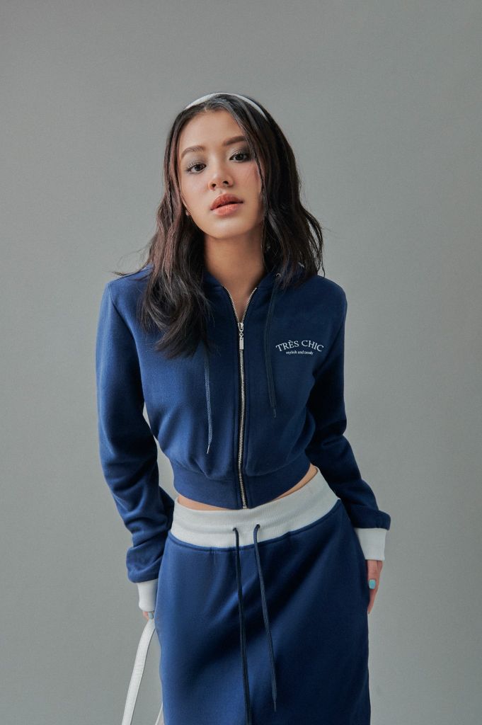 Áo khoác hoodie croptop Très Chic AN003 thiết kế hiện đại, trendy - Uni By Heart