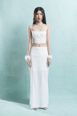 Chân váy dài Jelly Skirt VDT01 hai lớp xẻ sau, thiết kế basic, trẻ trung nữ tính - Uni By Heart