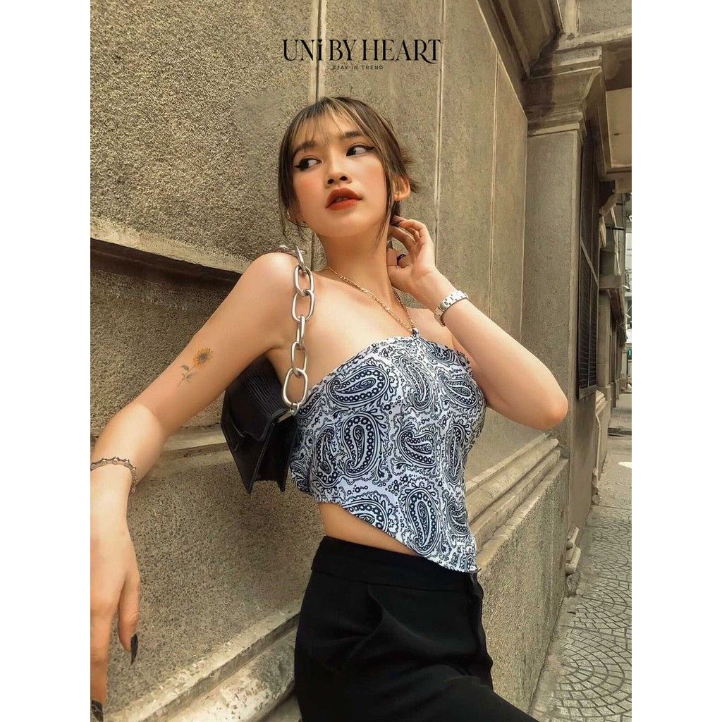 Áo Bandana Top BA001 yếm thiết kế buộc dây, họa tiết nổi bật - Uni By Heart