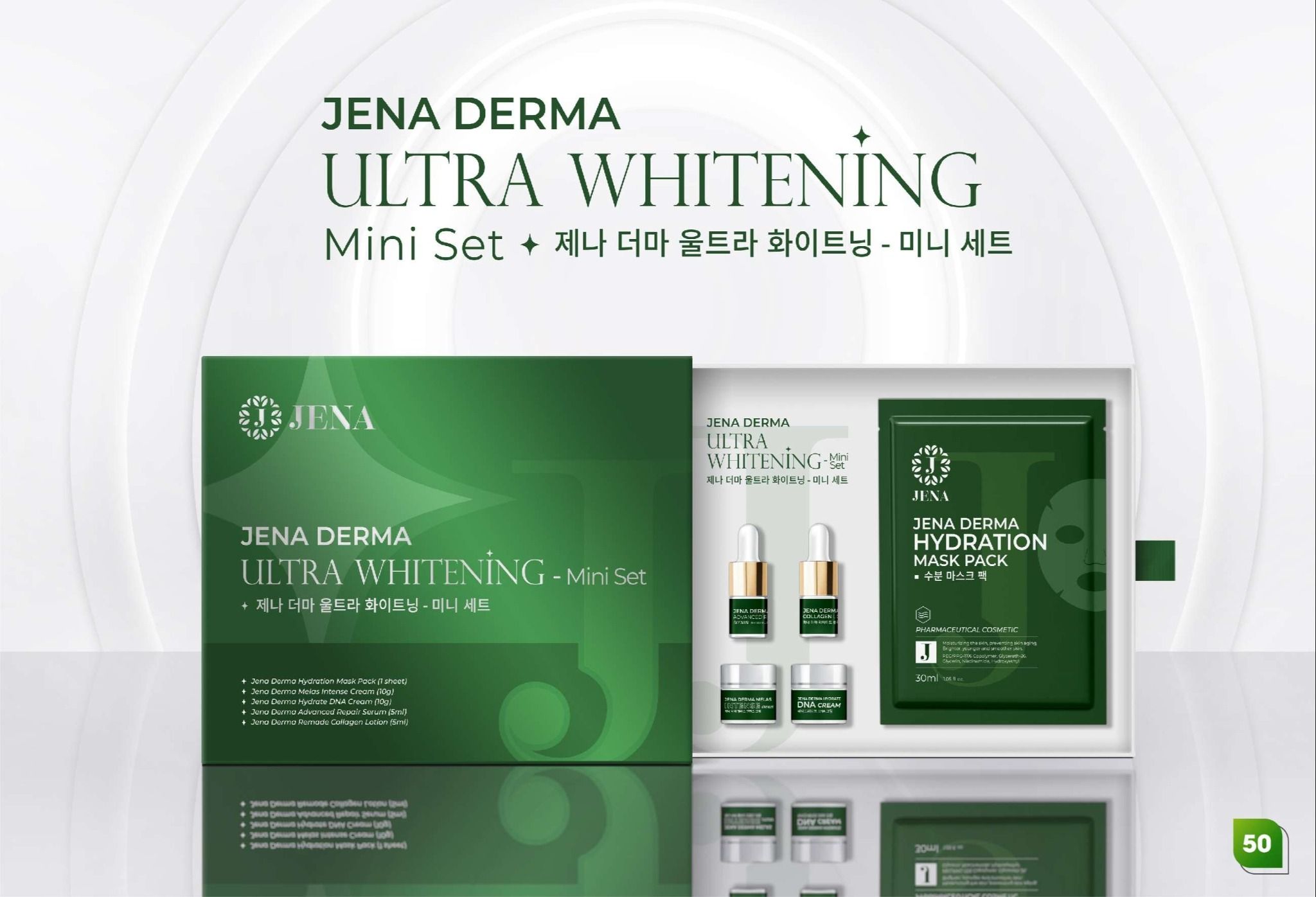  Bộ mờ nám sáng da đa tầng (mini set) - Jena derma ultra Whitening 