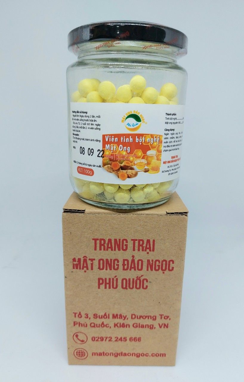  Viên tinh bột nghệ mật ong (1 hũ 100g) 