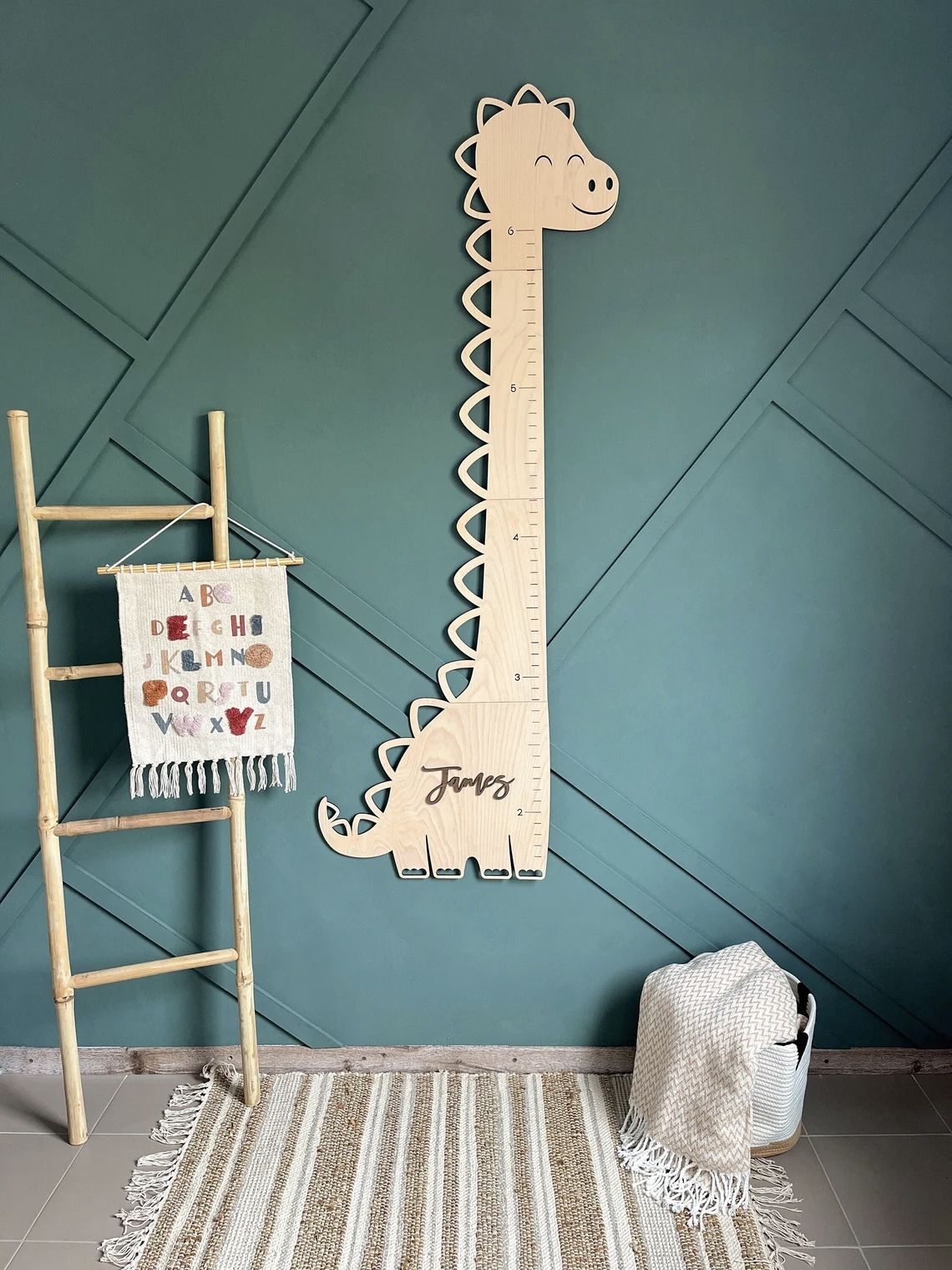Growth chart animal shape custom name