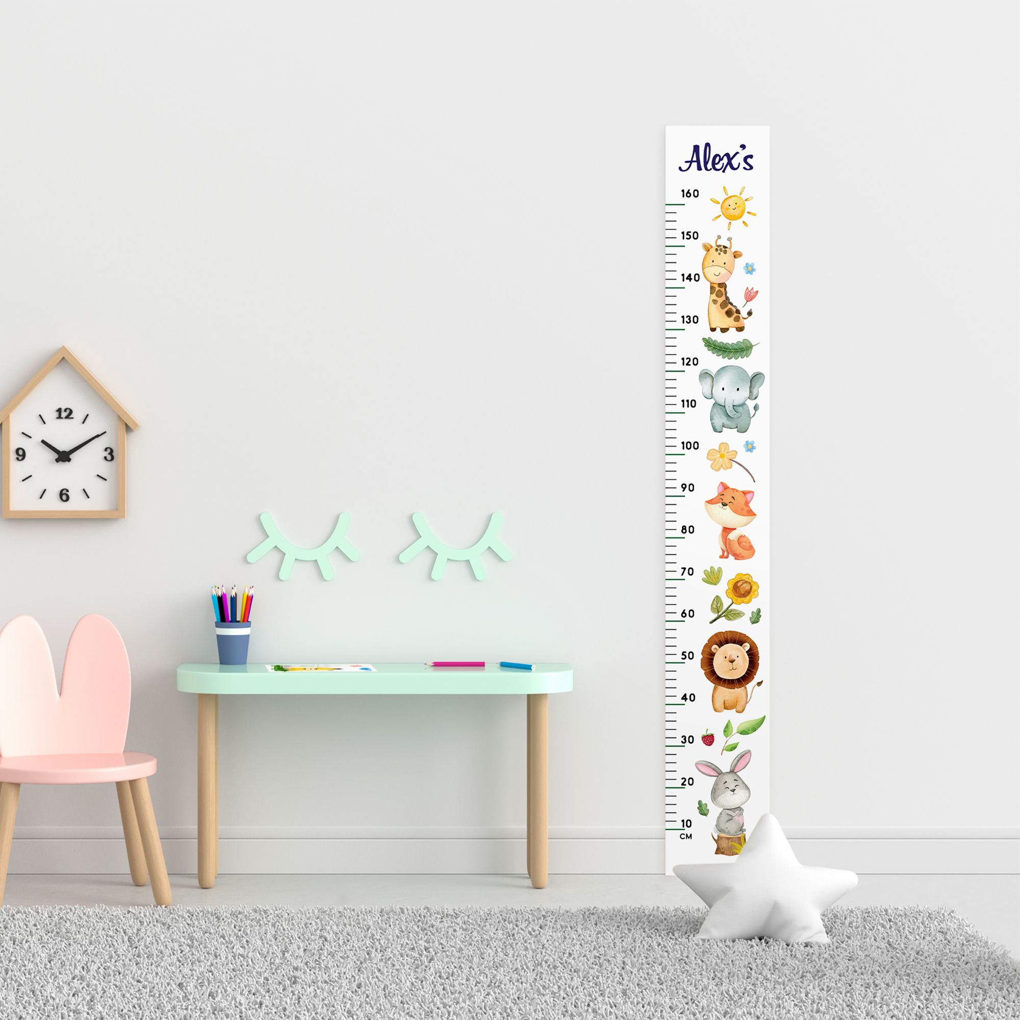 Growth chart rectangle shape custom name