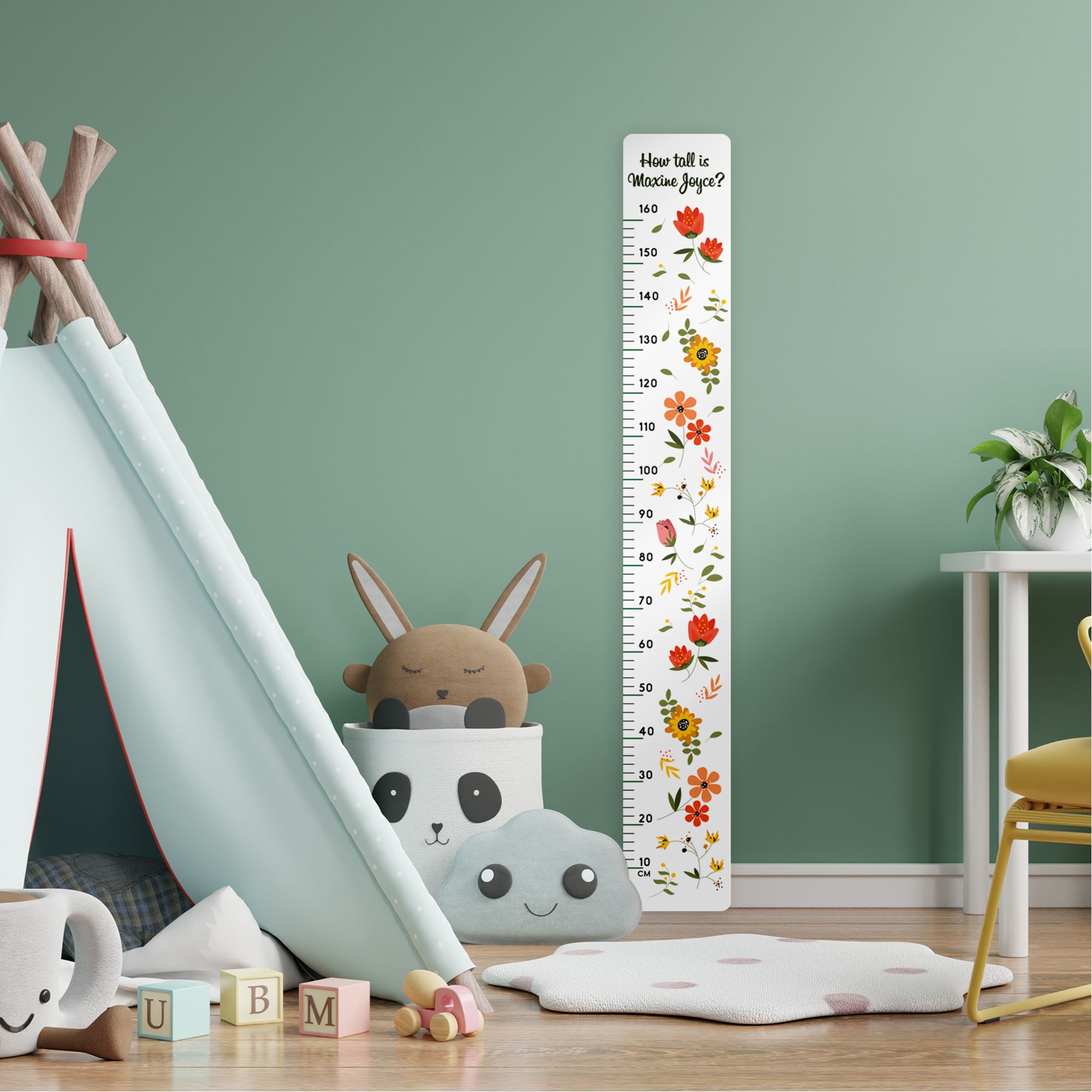 Growth chart rectangle shape custom name