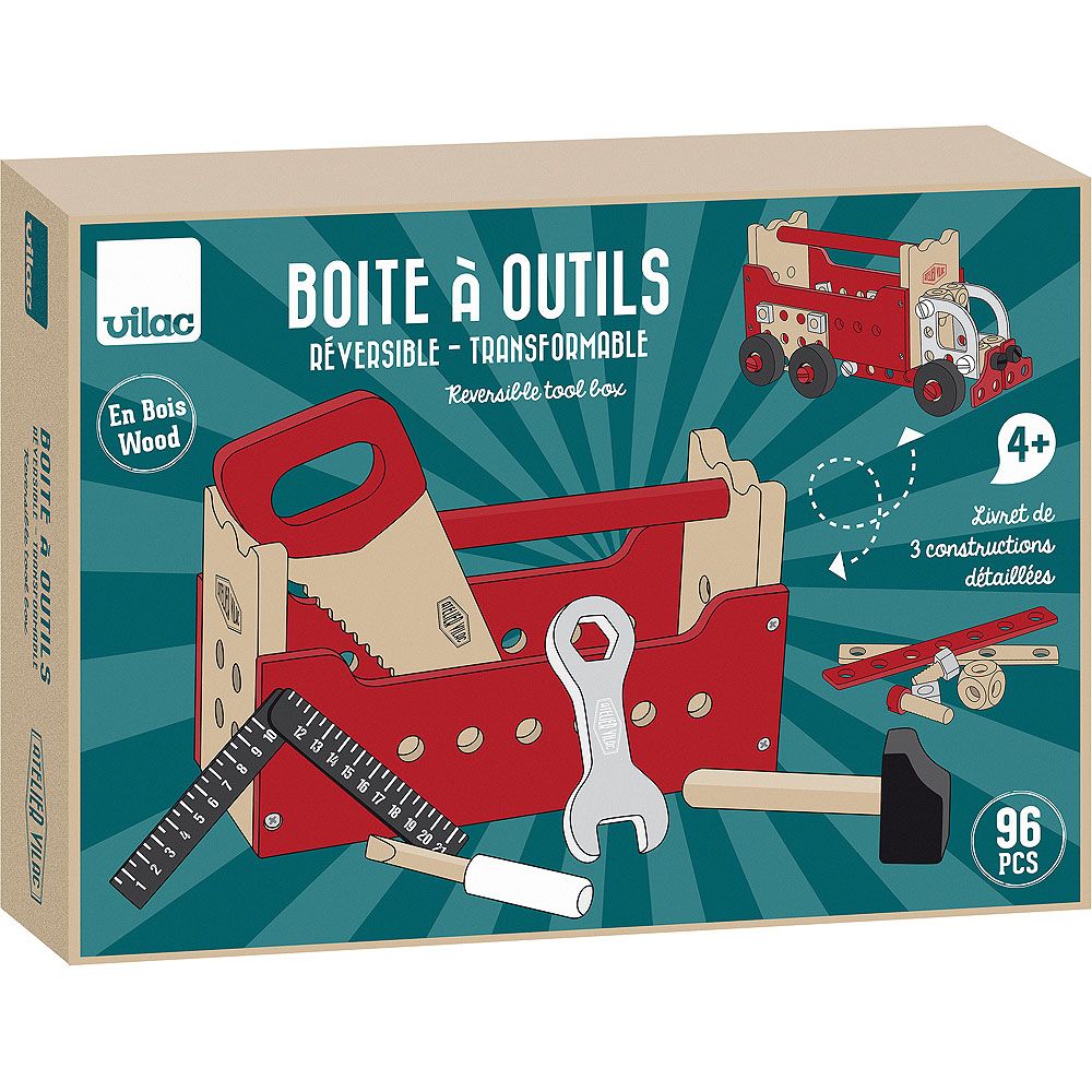 Reversible tool box