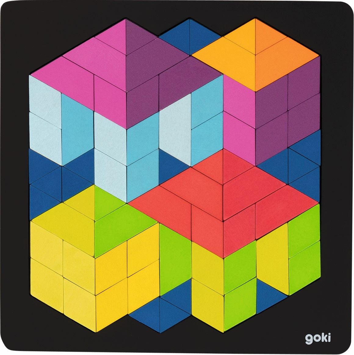 3D câu đố bằng gỗ