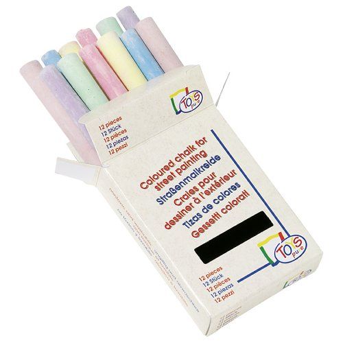 Phấn màu đá phiến - L= 8 cm, Ø= 0.8, 12 màu các loại