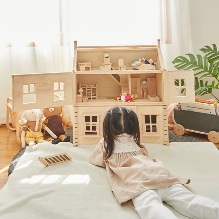 Victorian nhà búp bê bằng gỗ