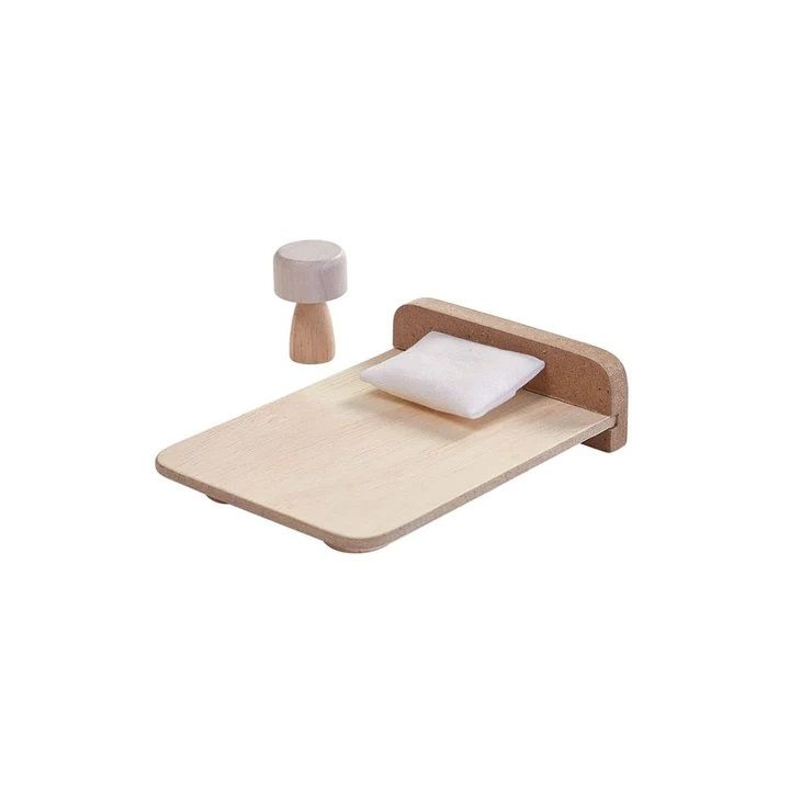 Nhà búp bê bằng gỗ cao su với đồ nội thất