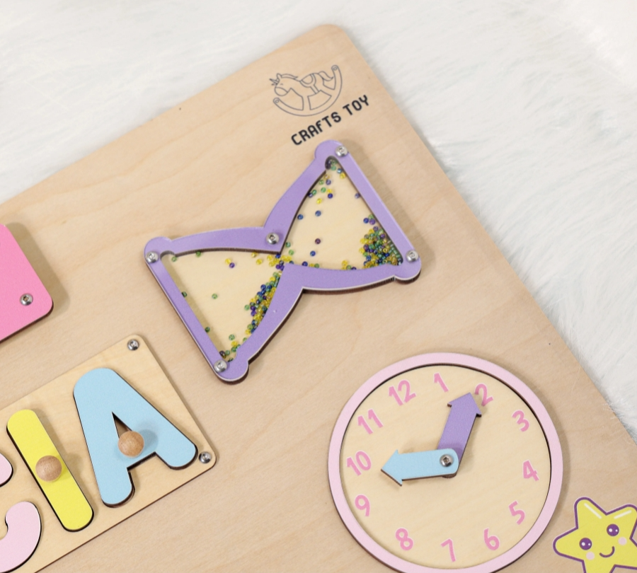 Busy board - Rectangle unicorn theme - Size L