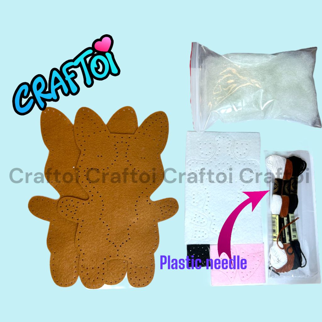 Bộ Thủ Công Trẻ Tự Làm Thú Bông CORGI KING FLUFFY