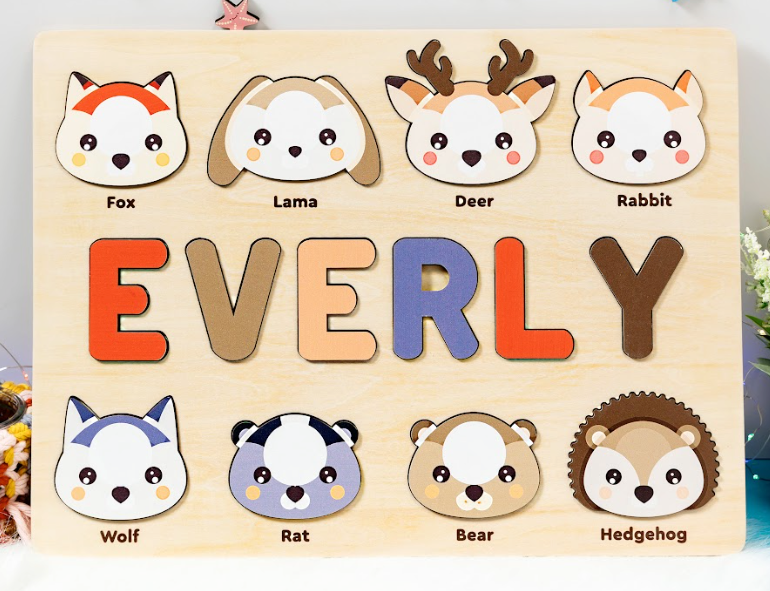 Ghép hình gỗ tùy chỉnh - Animal Style 4 - Size L