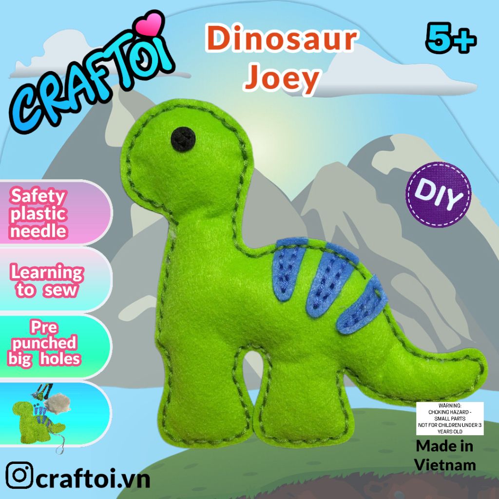 Bộ Thủ Công Trẻ Tự Làm Thú Bông DINOSAUR JOEY