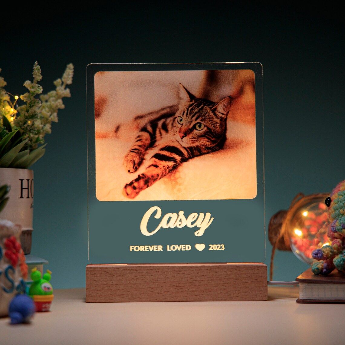 Acrylic night light - UV Color - Pets collection