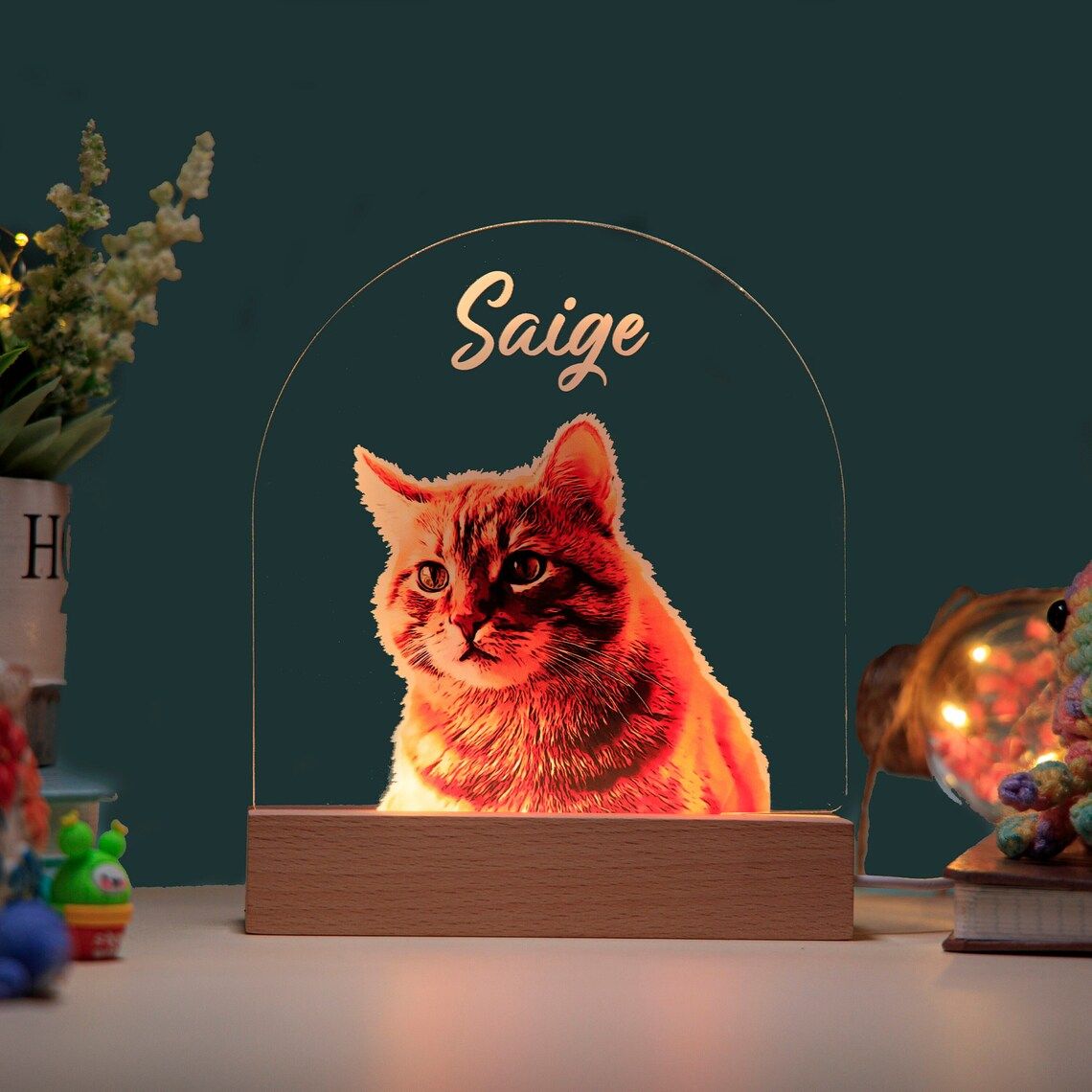 Acrylic night light - UV Color - Pets collection