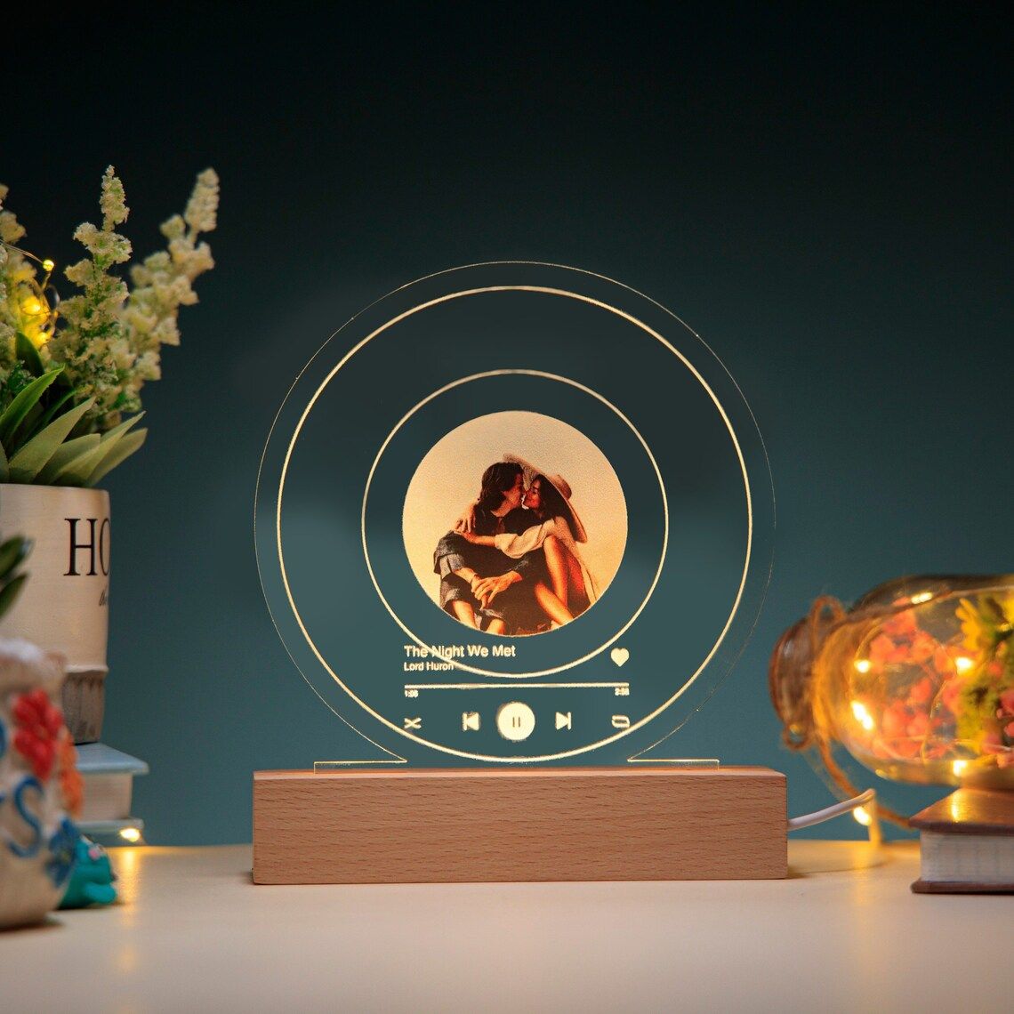 Acrylic night light - UV Color - Family/Couple collection