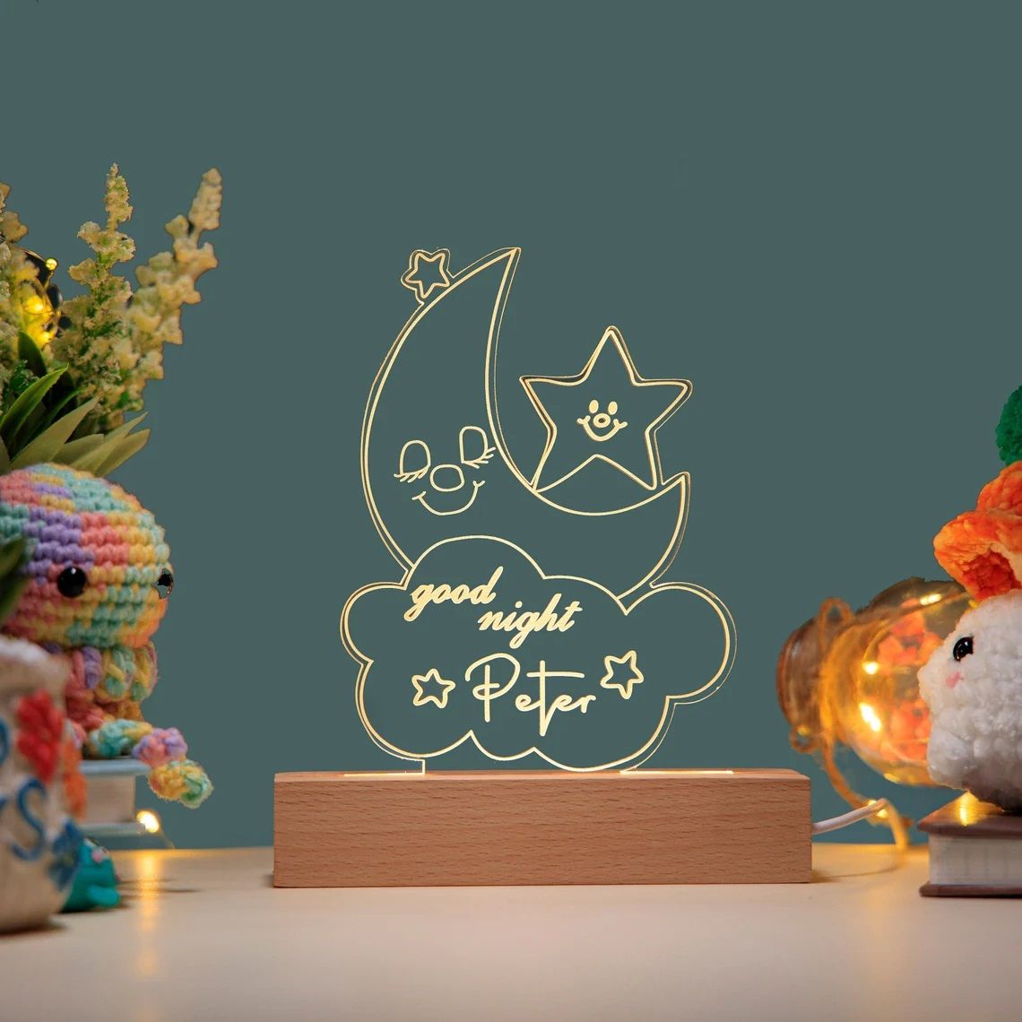 Acrylic night light - Kids collection - Good night