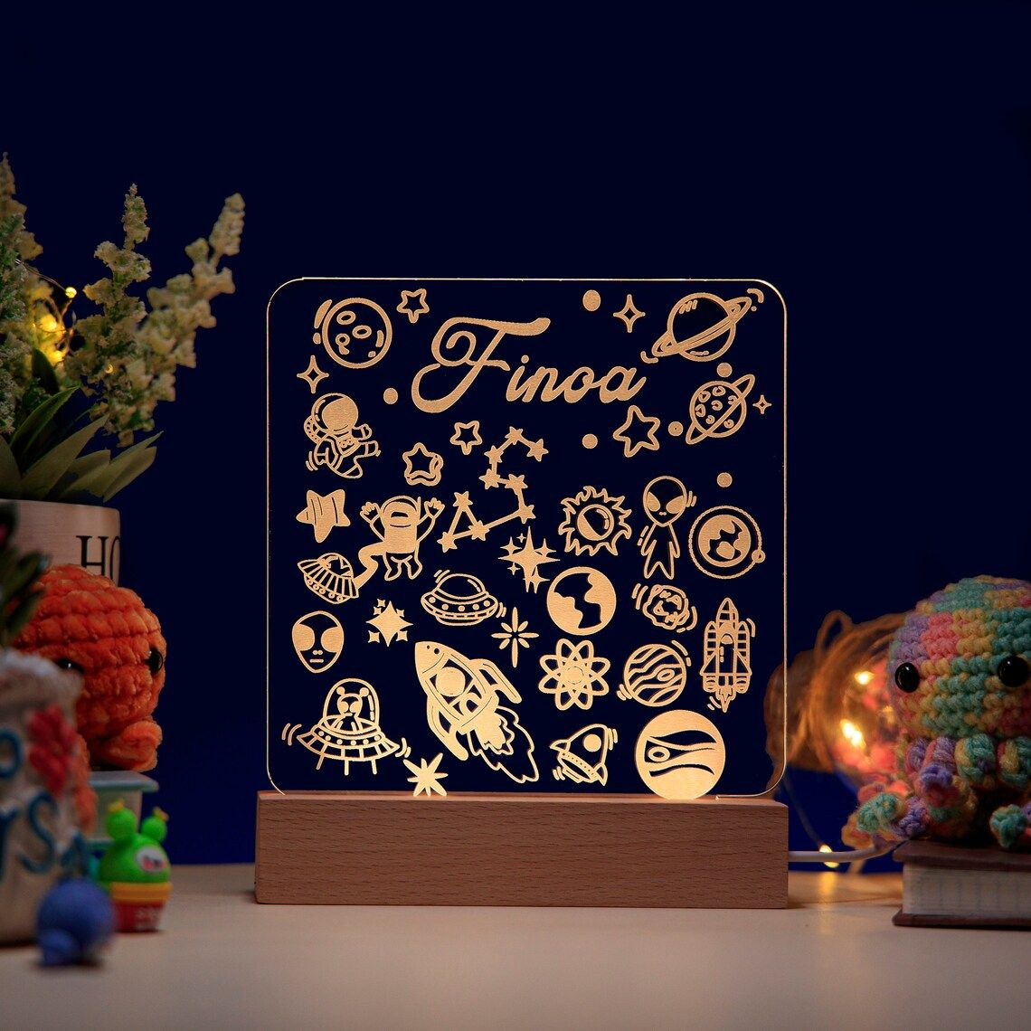 Acrylic night light - Kids collection - Good night