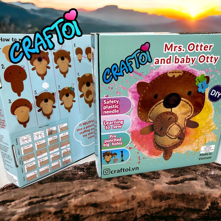 Bộ Thủ Công Trẻ Tự Làm Thú Bông MRS OTTER & BABY OTTY