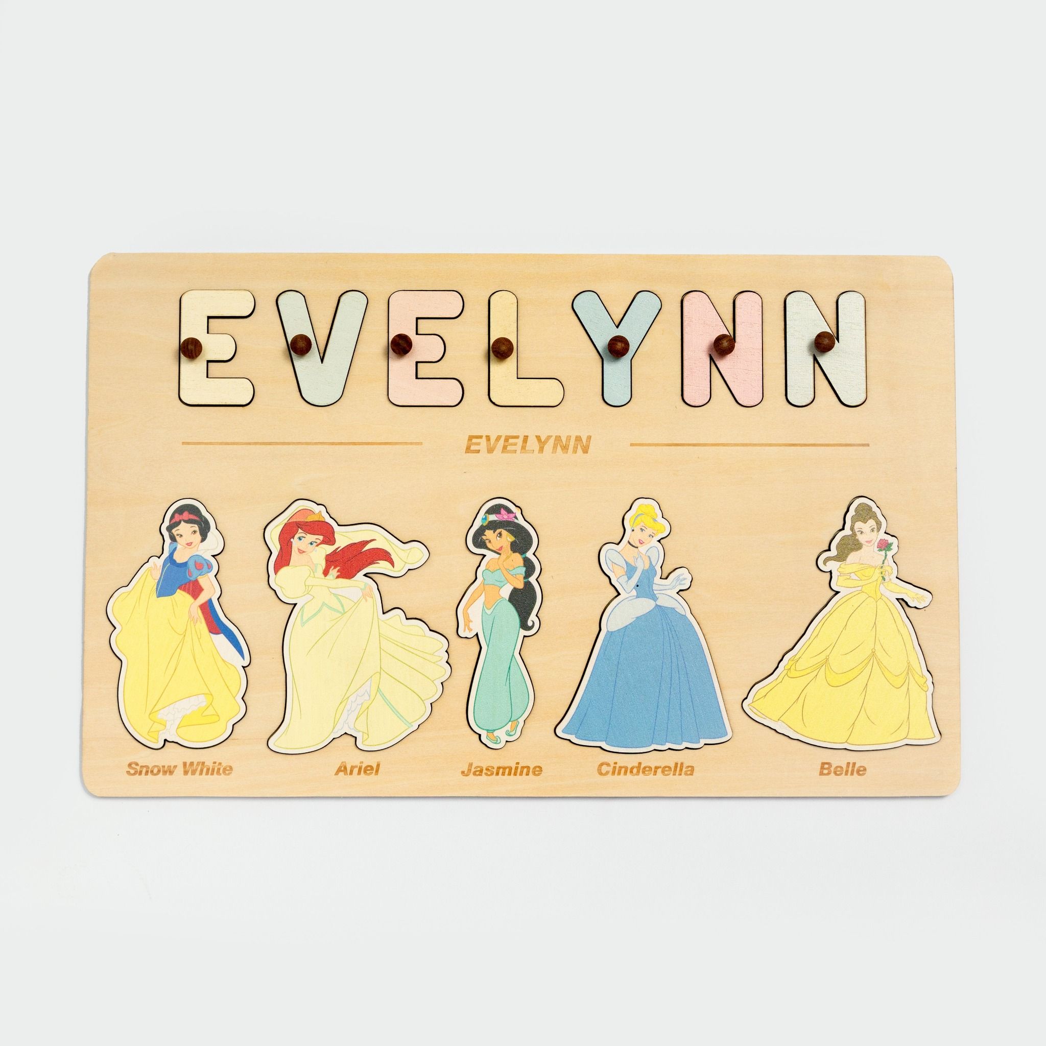 Ghép hình gỗ tùy chỉnh - Disney Princess - Size M