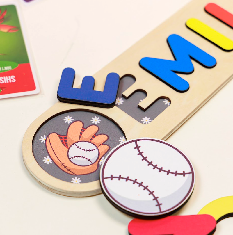 Ghép hình gỗ tùy chỉnh - Baseball - Size S