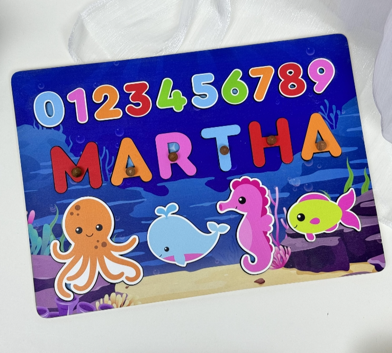 Ghép hình gỗ tùy chỉnh - Sealife whale - Size XL