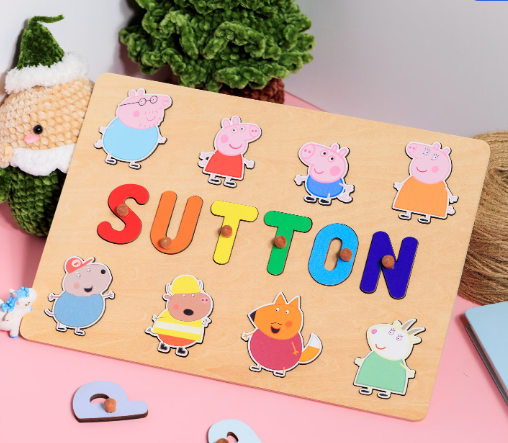 Ghép hình gỗ tùy chỉnh - Peppa - Size L