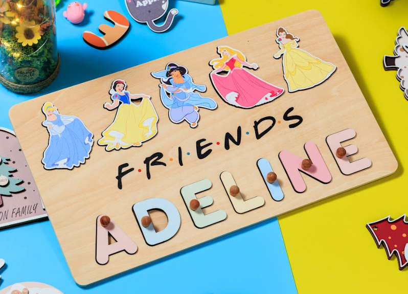 Ghép hình gỗ tùy chỉnh - Disney Princess Friends - Size M