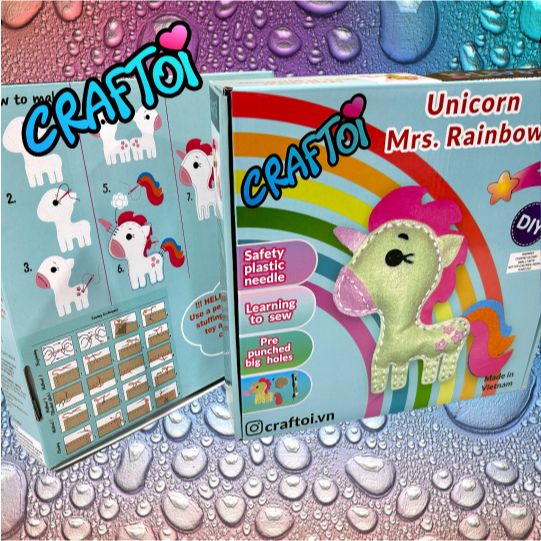 Bộ Thủ Công Trẻ Tự Làm Thú Bông UNICORN MRS RAINBOW