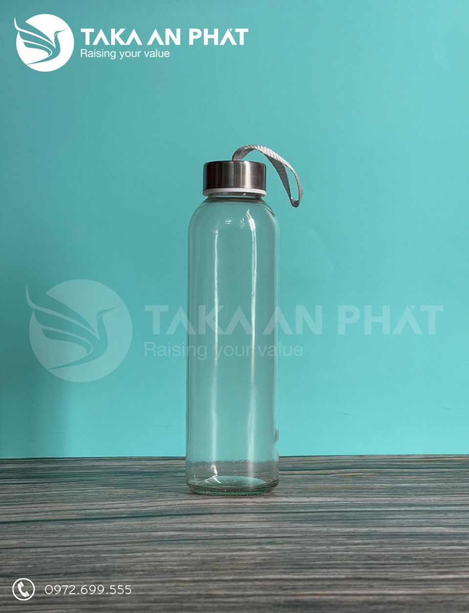 Bình Đựng Nước Thủy Tinh Có Dây Cầm