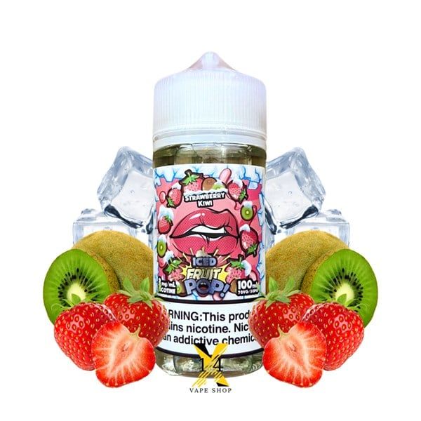 Iced Pop Dâu Kiwi Lạnh (Strawberry Kiwi) 100ml Freebase