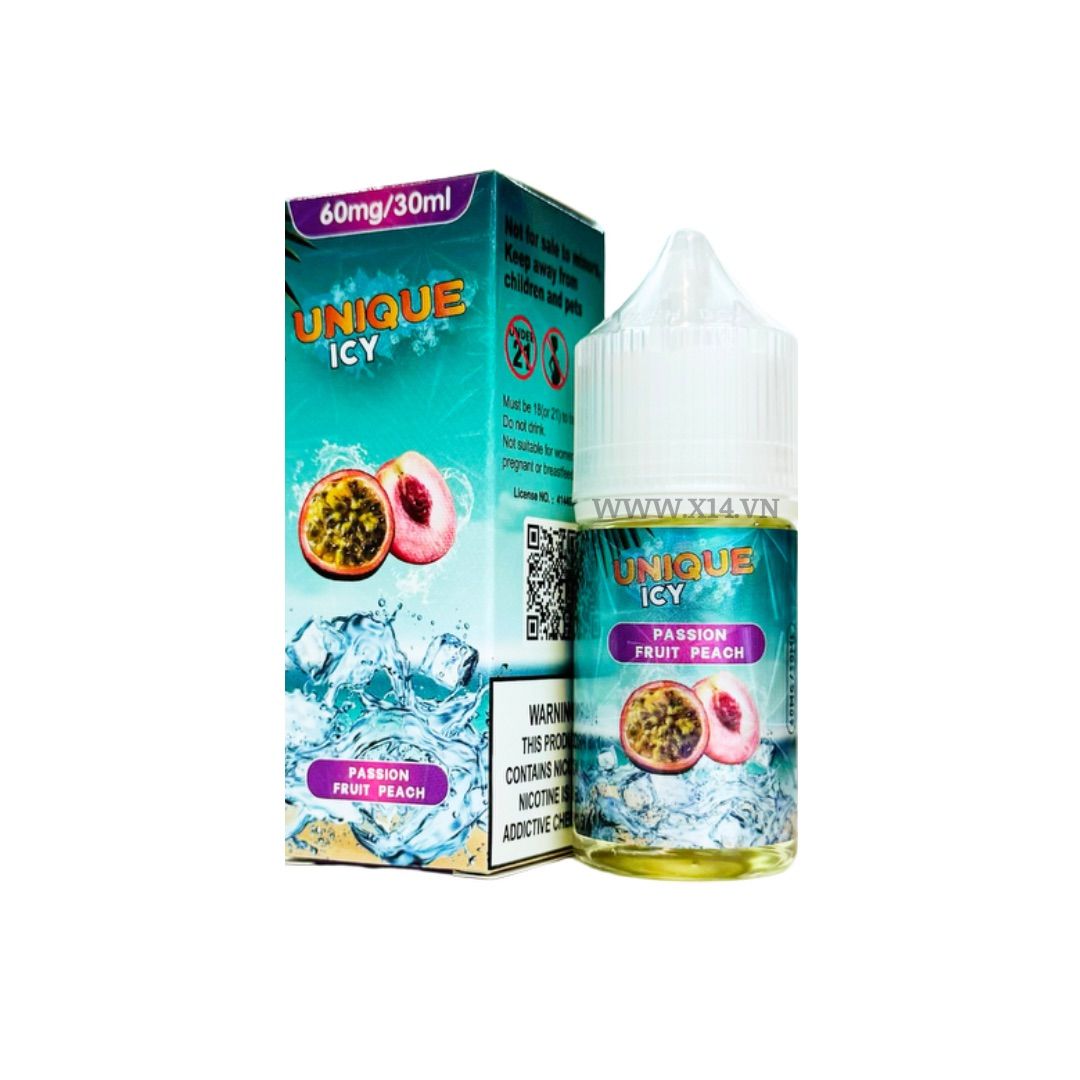 Unique Icy Chanh Dây Đào (Passionfruit Peach) 30ml Saltnic