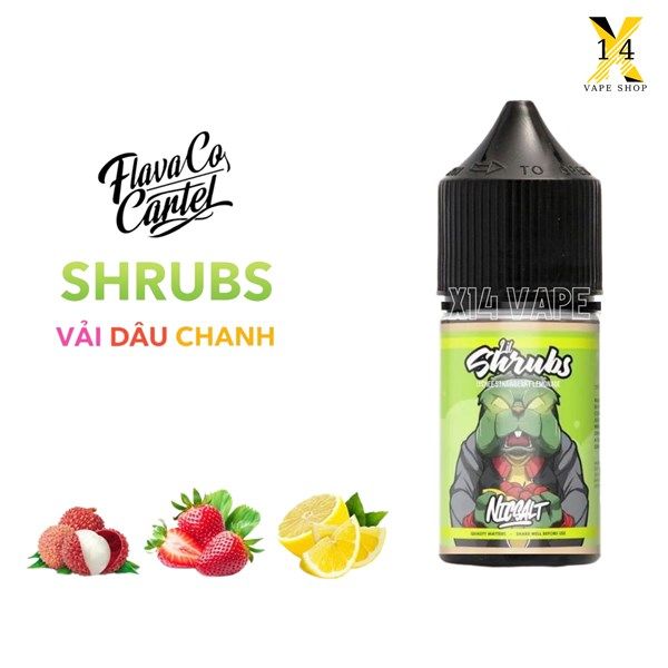 Flavaco Cartel Shrubs Vải Dâu Chanh (Lychee Strawberry Lemon) 30ml Saltnic