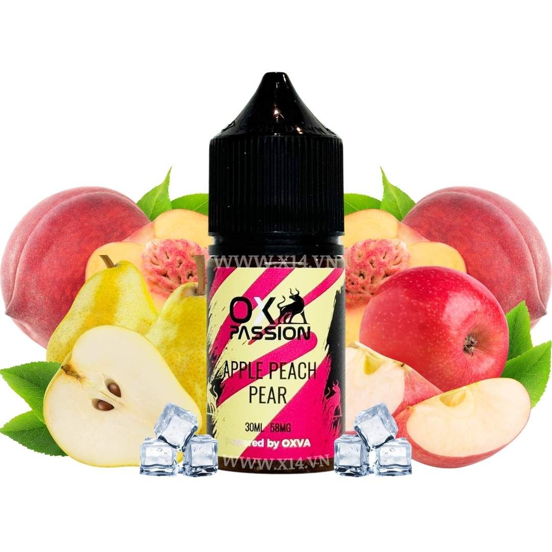 Oxpassion Táo Đào Lê (Apple Peach Pear) 30ml Saltnic