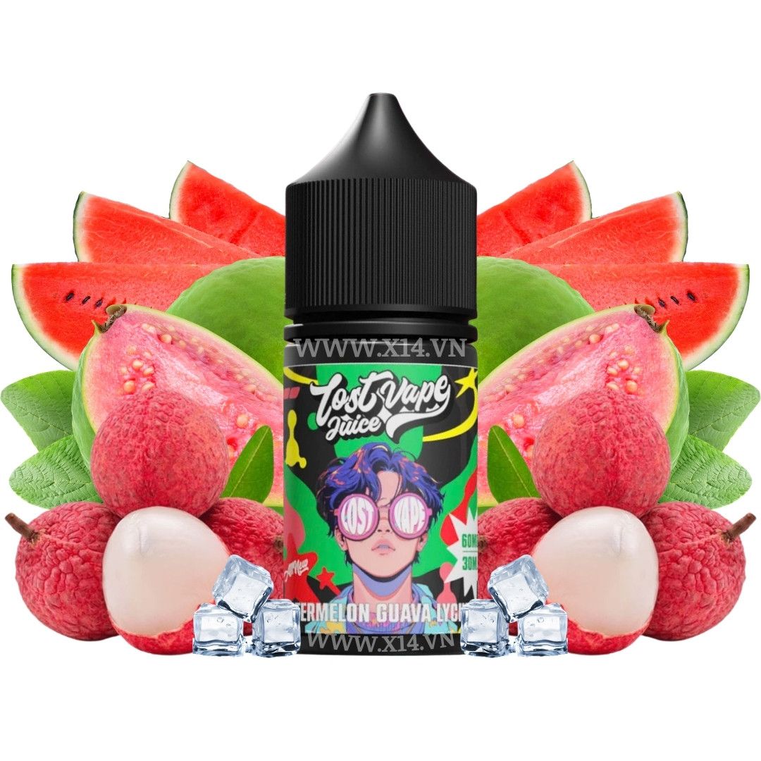 Lostvape Dưa Hấu Ổi Vải (Watermelon Guava Lychee) 30ml Saltnic